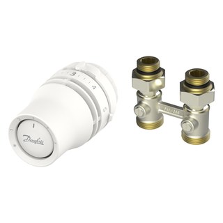 Danfoss Redia + RLV-KB H-idomos készlet, egyenes